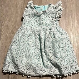 Charming Lace Kids Dress in Light Blue